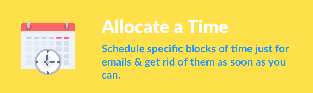 Allocate a time.