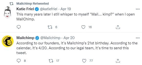 mailchimp tweet