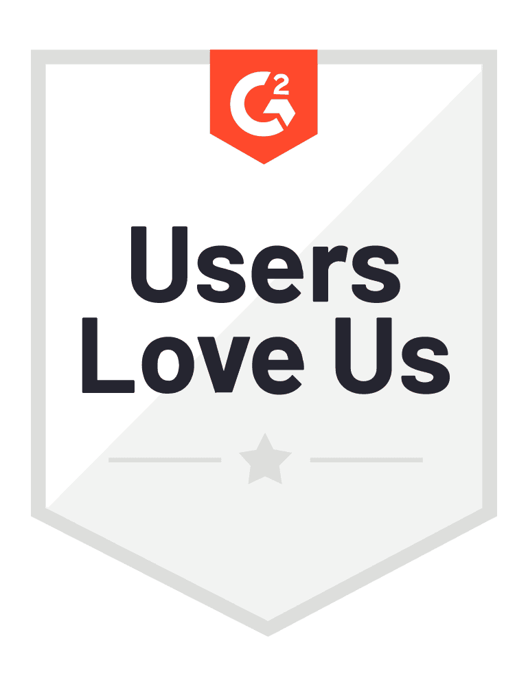 Users love us G2 badge